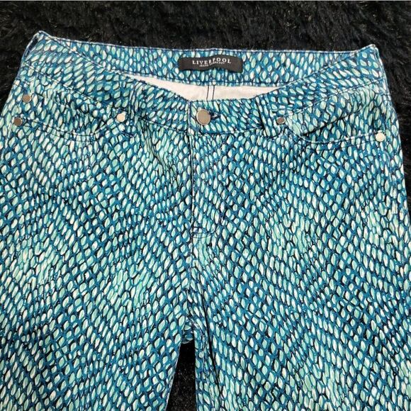 Liverpool cropped pants  sz 6 scale like print - Picture 7 of 12